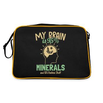 My Brain is 95% Minerals Geologist Mineral - Retro Bag - black/gold - Back