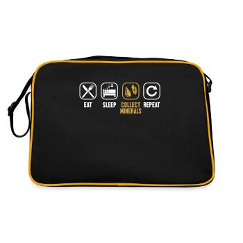 Eat Sleep Collect Minerals Repeat Mineral - Retro Bag - black/gold - Back