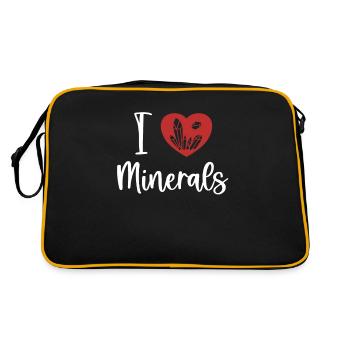 I love Minerals Geologist Rockhounding Mineral - Retro Bag - black/gold - Back