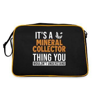 It's a Mineral Collecter Thing Geologist Mineral - Retro Bag - black/gold - Back