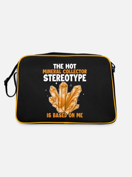 Le stéréotype du collectionneur de minéraux est basé sur moi - Sac Retro - noir/or - Dos