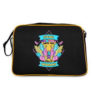Until You Call It Geography Geologist Mineral - Retro Bag - black/gold - Back