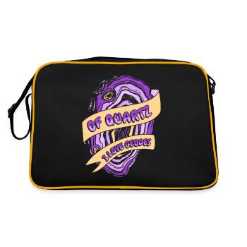 Of Quartz I Love Geodes Geologist Mineral - Retro Bag - black/gold - Back