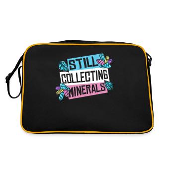 Still Collecting Minerals Geologist Mineral - Retro Bag - black/gold - Back