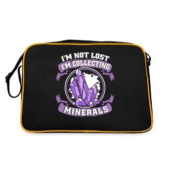 Not Lost I'm Collecting Minerals Geologist - Retro Bag - black/gold - Back