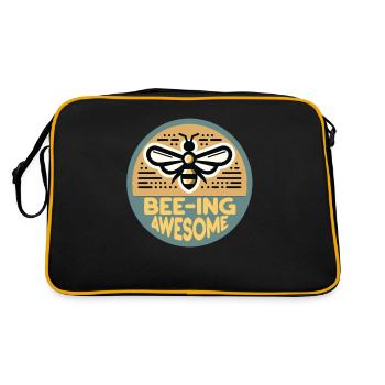 Bee Lovers Beekeepers Naturefriends Beekeepers - Retro Bag - black/gold - Back