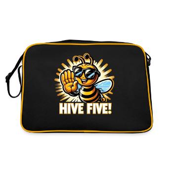 Bee Lovers Beekeepers Naturefriends Beekeepers - Retro Bag - black/gold - Back