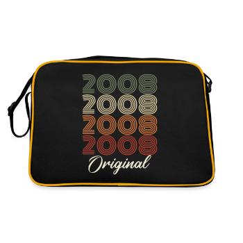 2008 Original Vintage Geburtstagsgeschenk 2008 - Retro Tasche - Schwarz/Gold - Hinten
