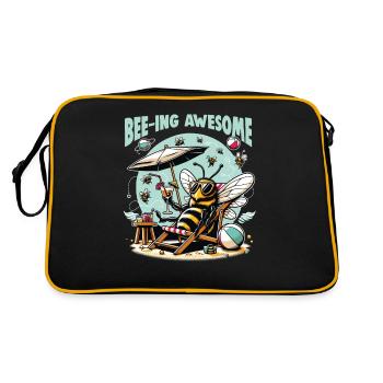 Bee Lovers Beekeepers Naturefriends Beekeepers - Retro Bag - black/gold - Back