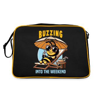 Bee Lovers Beekeepers Naturefriends Beekeepers - Retro Bag - black/gold - Back