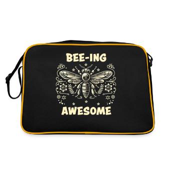 Bee Lovers Beekeepers Naturefriends Beekeepers - Retro Bag - black/gold - Back