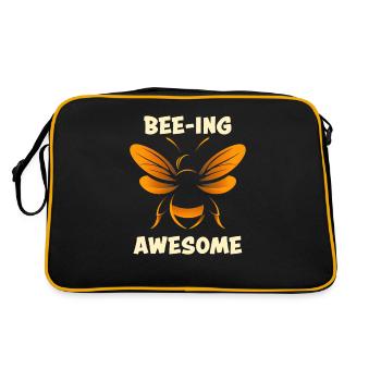 Bee Lovers Beekeepers Naturefriends Beekeepers - Retro Bag - black/gold - Back