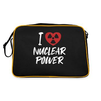 I love Nuclear Power Energy Uranium Nuclear - Retro Bag - black/gold - Back