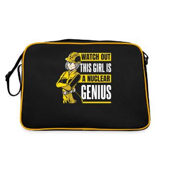 This Girl Is A Nuclear Genuis Energy Nuclear - Retro Bag - black/gold - Back