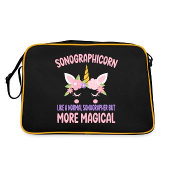 Sonographicorn like a normal Sonographist gifts - Retro Bag - black/gold - Back