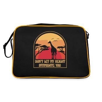 Lass dich nicht von meiner Größe einschüchtern, du nubischer Afrikaner - Retro Tasche - Schwarz/Gold - Hinten
