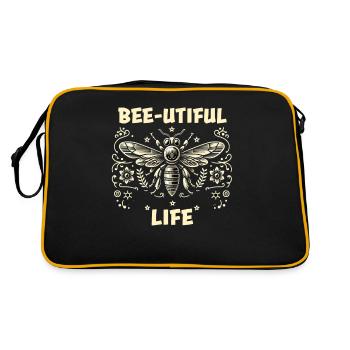 Bee Lovers Beekeepers Naturefriends Beekeepers - Retro Bag - black/gold - Back