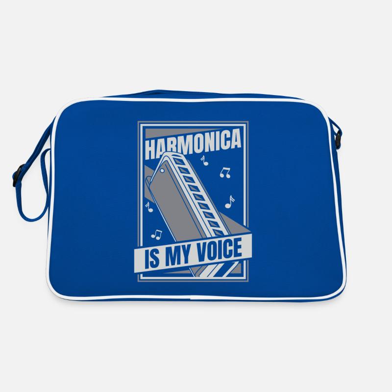 Harmonica Is My Voice Harmonist Harmonicist Retro Bag