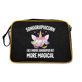 Sonographicorn like a normal Sonographist gifts - Retro Bag - black/gold - Back