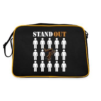 Stand Out Motorcycle Racing Supermoto Riders - Retro Bag - black/gold - Back