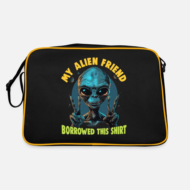SciFi and alien aliens and UFO fan Retro Bag