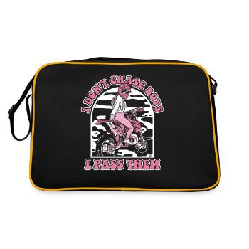 Je ne cours pas après les garçons, je les dépasse en Supermoto - Sac Retro - noir/or - Dos