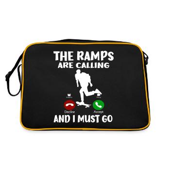 Skateboard Art For Boys Girls Men Skateboard Gifts - Retro Bag - black/gold - Back