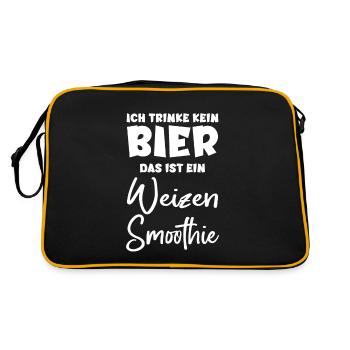 Wheat Smoothie Outfit for Beer Lovers - Retro Bag - black/gold - Back