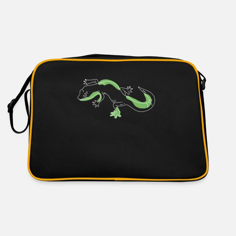 Lineart Gekkota Crested Lizard Gecko Expert Retro Bag