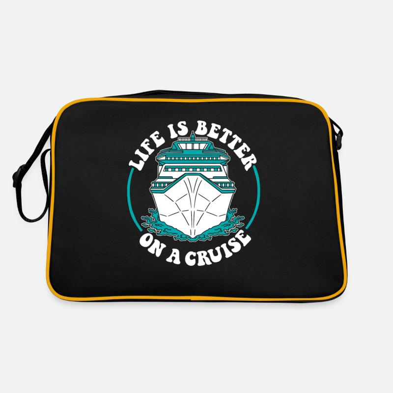 Das Leben ist besser auf einer Kreuzfahrt Kreuzfahrtschiff Retro Tasche