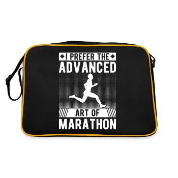 Cross Country Runner Design - XC Coach - Running - Retro Bag - black/gold - Back
