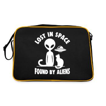 SciFi and Extraterrestrial Aliens and UFO Fan - Retro Bag - black/gold - Back