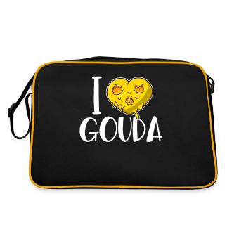 J’aime le Gouda Queso Fromager Amant le Gouda - Sac Retro - noir/or - Dos