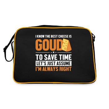 Meilleur Gouda au fromage Supposons que je sois le bon fabricant - Sac Retro - noir/or - Dos