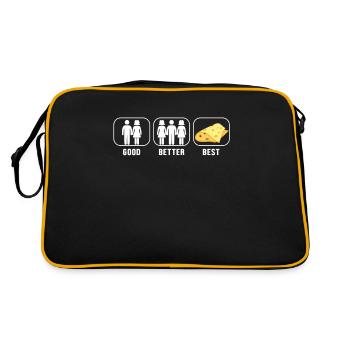 Bon Meilleur Meilleur Gouda Fromager Queso - Sac Retro - noir/or - Dos