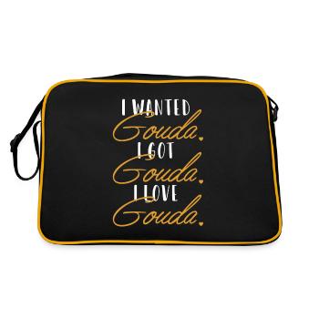 Gouda Love Queso Fromager Amant Gouda - Sac Retro - noir/or - Dos