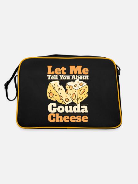 Laissez-moi vous parler de Gouda Cheese Queso Maker - Sac Retro - noir/or - Dos