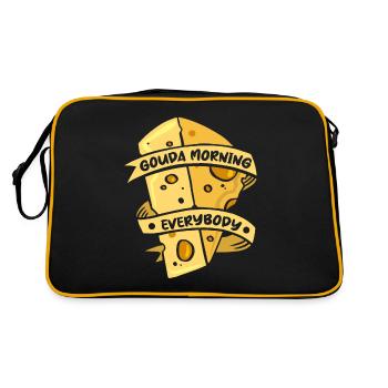 Gouda Morning Everbody Maker Fromager Queso - Sac Retro - noir/or - Dos