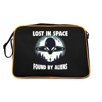 SciFi and Extraterrestrial Aliens and UFO Fan - Retro Bag - black/gold - Back