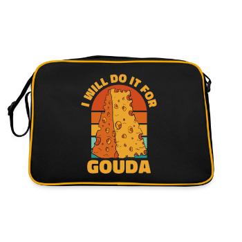 Je le ferai pour le fromager Gouda Queso - Sac Retro - noir/or - Dos