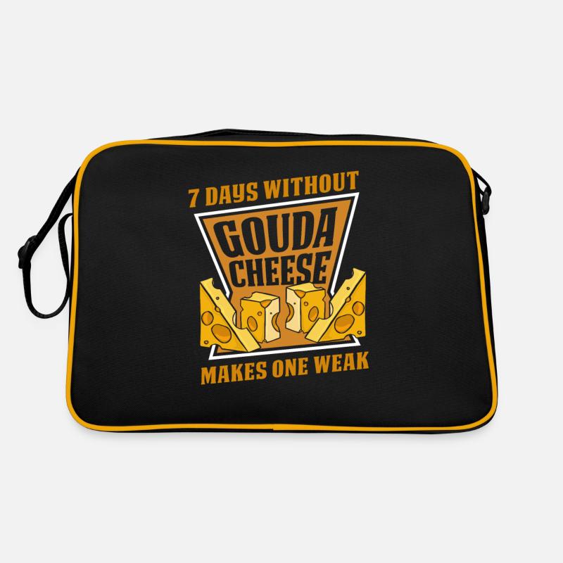 7 Tage ohne Gouda machen einen schwachen Maker Queso Retro Tasche