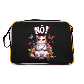Chat drôle de dire non ! Pour les amoureux des chats - Sac Retro - noir/or - Dos