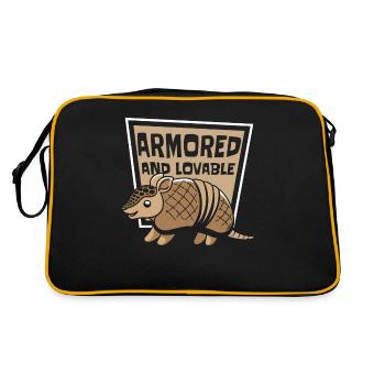Armored And Lovable Pink Fairy Cingulata Lover - Retro Bag - black/gold - Back