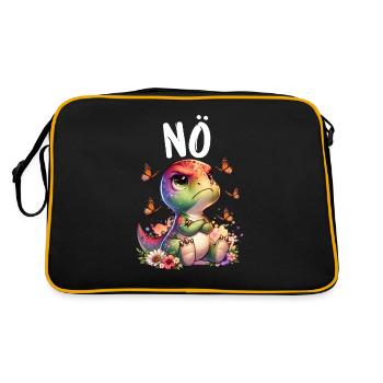 Dinosaur Dinos Saying Nope for Boys and Girls - Retro Bag - black/gold - Back