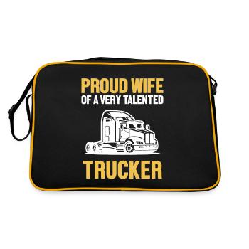 Fière épouse d’un camionneur talentueux Trucker Lover - Sac Retro - noir/or - Dos