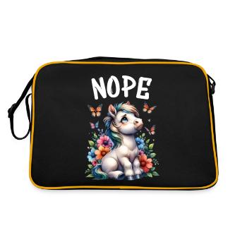 Cheval Drôle Dicton Non pour les amoureux des chevaux - Sac Retro - noir/or - Dos