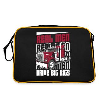 Real Men Drive Big Rigs Trucker Legends Truckie - Retro Bag - black/gold - Back