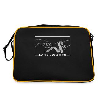 Michelangelo Creation of Adam Dyslexia Dyslexia - Retro Bag - black/gold - Back