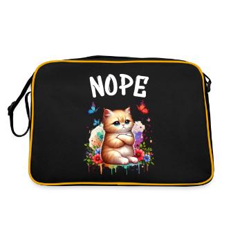 Chat drôle de dicton non pour les amoureux des chats - Sac Retro - noir/or - Dos