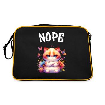Chat drôle de dicton non pour les amoureux des chats - Sac Retro - noir/or - Dos